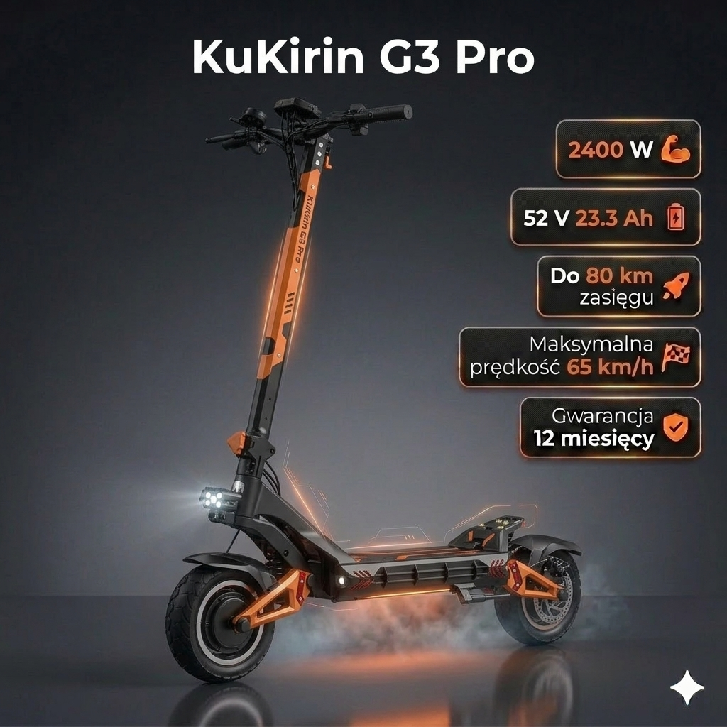 KuKirin G3 Pro Electric Scooter (2400W, 23.2Ah, 52V)